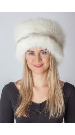 Arctic marble fox fur hat